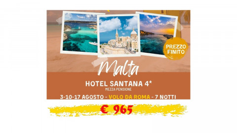 2024 malta hotel santana 4* 3/10/17 agosto IN21