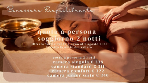 2025 hotel 2 mari benessere riequilibrante 2 notti IN21
