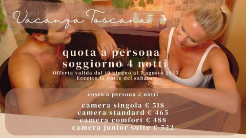 2025 hotel 2 mari vacanza toscana 4 notti IN21